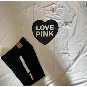 Victoria's Secret Pink shirt and bike shorts set